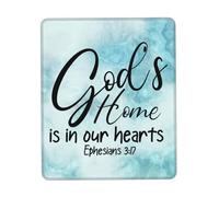 Mouse Mat God'S Home Is In Our Hearts Stitched Edges Gaming Mousepad Anti-Slip Rubber Base Desk Pad For Home Office Laptop 25X30Cm