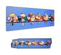 Mouse Mat Graffiti Gaming Mouse Pad 900 x 500 MM XXL Extended Desk Mat, Keyboard Mousepad Bird, Water-Resistant Surface and Non-Slip Base Mousemat, for Gaming Office Desk Accessories for Men H-2010