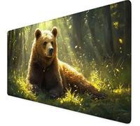 Mouse Mat Green Gaming Mouse Pad 700 X 300 X 3 mm XXL Extended Desk Mat,Keyboard Mousepad Bear,Water-Resistant Surface And Non-Slip Base Mousemat for Gaming Office Desk Accessories,Gifts Women F1-808