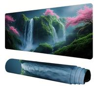 Mouse Mat Green Large Gaming Mouse Pad 24x12x0.12inch Mousepad Fall Desk Mat Extended Waterproof con Non-Slip Rubber Base Precision and Speed Desk Accessories for Office Gaming, Gift for Women J1-974