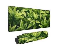 Mouse Mat Green, Large Gaming Mouse Pad 600x300 mm, Desk Mat with Rubber Base, Mousepad with Waterproof, Soft Smooth Surface, Desk Pad with Stitched Edges for Keyboard Gaming Home Office Work R-57