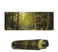 Mouse Mat Green Moss Tree Landscape Large Mouse Pads With Non-Slip Rubber Base Computer Mousepad, For Office, Work, Laptop, 80x30cm