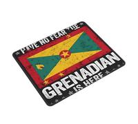 Mouse Mat Grenada Flag Have No Fear The Grenadian Mouse Pad Non-Slip Desk Mat Square Mousepad For Computers Laptop Work S