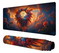 Mouse Mat Grey Large Gaming Mouse Pad 47x24x0.12inch Mousepad Dreamcatcher Desk Mat Extended Waterproof con Non-Slip Rubber Base Precision and Speed Desk Accessories for Office, Gift for Women J1-444