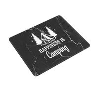 Mouse Mat Happiness Is Camping Front Mouse Pad Square Mice Pad Non-Slip Desk Mat For Computers Laptop Office And Home L