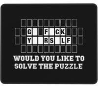 Mouse Mat Hilarious Fortune Wheel Go Fuck Yourself Graphic Wear Resistant Mouse Pad Improves Speed And Precision Desk Pad For Home Pc Work 25X30Cm