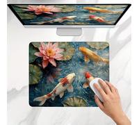 Mouse Mat Hohai Fish, Small Mouse Pad 29 x 24 cm, Ultra Thin Improves Speed and Accuracy, Non-Slip Rubber Base, with Stitched Edges, Wear-Resistant, Waterproof Mousepad for Office & Home j0j-205