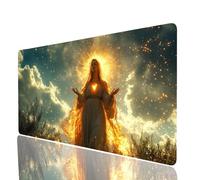 Mouse Mat Holy Mother Large Gaming Mouse Pad 24x12x0.12Inches, Desk Mat Large as Mousepad for Laptop Desktop Pc Gaming Keyboard Improve Accuracy and Speed, Landscape Mousemat for Desk Decor JXL-2649