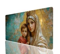 Mouse Mat Holy Mother Large Gaming Mouse Pad 40x20x0.12In Desk Mat Large as Mousepad for Laptop Desktop Pc Gaming Keyboard Improve Accuracy and Speed, Landscape Mousemat for Desk Decor Gifts Model4385