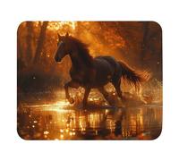 Mouse Mat Horse Crossing A River Nature Rectangular Comfortable Gaming Mousepad Stitched Edges Mouse Pad For Computer Laptop Work 25X30Cm