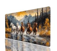Mouse Mat Horse Large Gaming Mouse Pad 28x12x0.12Inch, Desk Mat Large as Mousepad for Laptop Desktop Pc Gaming Keyboard Improve Accuracy and Speed, Animal Mousemat for Desk Decor Gifts JXL-1082