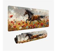 Mouse Mat Horse Mouse Pad Large 1000x400mm, Desk Mat Brown Mousepad, Desk Pad with Non-Slip Base, Extended Waterproof Mousemat, Stitched Edges Keyboard Matt, Office Accessories, Gifts for Women H2-533