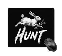 Mouse Mat Hunt Hunting Rabbit Running Mousepads Square Mouse Pad Waterproof Mice Pad For Laptop Gaming Work L