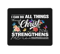 Mouse Mat I Can Do All Things Though Christ Who Strengthens Mouse Pad Non-Slip Mice Pad Waterproof Mousepads For Work Computers Office And Home M