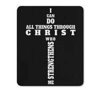 Mouse Mat I Can Do All Things Through Christ Who Strengthens Soft Mouse Pad Comfortable Gaming Mousepad For Pc Home Office 25X30Cm