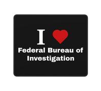 Mouse Mat I Love Federal Bureau Of Investigation Waterproof Mouse Pad Improves Speed And Precision Desk Pad For Laptop Home Work 25X30Cm