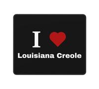 Mouse Mat I Love Louisiana Creole Anti-Slip Rubber Base Mouse Pad Comfortable Desk Pad For Home Office Laptop 25X30Cm
