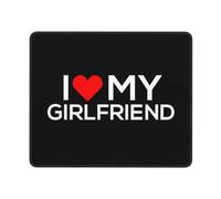 Mouse Mat I Love My Girlfriend Mousepads Square Mousepad Waterproof Mouse Pad For Laptop Gaming Work S