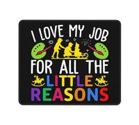 Mouse Mat I Love My Job For All The Little Reasons Soft Mouse Pad Stitched Edges Desk Pad For Home Desk Work 25X30Cm