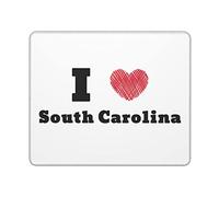 Mouse Mat I Love South Carolina Anti-Slip Rubber Base Mice Mat Wear Resistant Gaming Mousepad For Home Work Office 25X30Cm