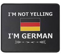 Mouse Mat I'M Not Yelling I'M German Mousepads Stitched Edge Mice Pad Rubber Base Mouse Pad For Computers Laptop Gaming XL