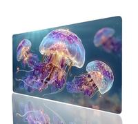 Mouse Mat Jellyfish Large Gaming Mouse Pad 40”x20”, Desk Mat Large as Mousepad for Laptop Desktop Pc Gaming Keyboard Improve Accuracy and Speed, Animal Mousemat for Desk Decor Gifts for Men Model-7899