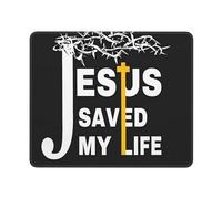 Mouse Mat Jesus Christ Saved My Life Mousepad Waterproof Mousepads Rubber Base Mice Pad For Office And Home Laptop Gaming M