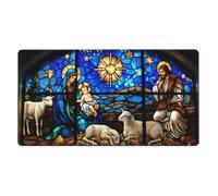 Mouse Mat Jesus Mouse Pad Large 1200x600mm, Zen Desk Mat, Gaming Mouse Pad, Waterproof Mousepad, Non Slip Rubber Base Desk Pad, Stitched Edges Mousemat, Office Desk Accessories, Gifts for Women ly-404