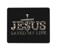 Mouse Mat Jesus Saved My Life Mousepad Rubber Base Desk Mat Non-Slip Mousepads For Laptop Work Gaming M