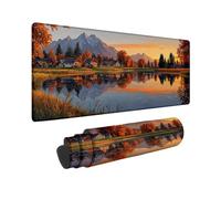 Mouse Mat Landscape, Large Gaming Mouse Pad 600x300 mm, Desk Mat with Rubber Base, Mousepad with Waterproof, Soft Smooth Surface, Desk Pad with Stitched Edges for Keyboard Gaming Home Office Work C-76