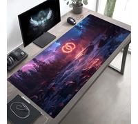 Mouse Mat Landscape Large Gaming Mouse Pad Black Stitched Edges, Mousepad Non Slip Rubber Base, Waterproof Soft Cloth, Computer Accessories for Office Decoration 700x300x3mm PjY2222 9-E