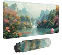 Mouse Mat Landscape Mouse Pad 600 x 300 x 3 mm Large Gaming Mousepad,2025 New Desk Protector Mat with Anti-Slip Base,Waterproof&Durable Mousemat, Office Desk Accessories for Men (60x30cm Lake)-dd1957