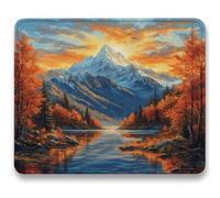 Mouse Mat, Landscape Mouse Pad, Small Mousepads River, 320x260x3mm, Mousemat with Non-Slip, Desk Mat Portable for Office Laptop Working Studying, Smooth Surface Desk Accessories, Washable c0-496