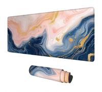 Mouse Mat Large 1000x500 mm Abstract Mouse Pad Nordic Desk Mat Large Waterproof Gaming Mousepad Desk Accessories, Non-Slip Rubber Base Mousemat with Stitched Edges for Gaming Office Gifts for Men E-37