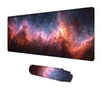 Mouse Mat Large 1000x500 mm Starry Night Mouse Pad Landscape Desk Mat Large, Waterproof Gaming Mousepad Desk Accessories, Non-Slip Rubber Base Mousemat with Stitched Edges Gaming Gifts for Men F-62