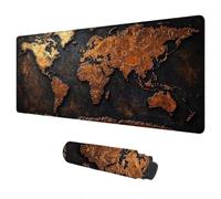 Mouse Mat Large 1000x500 mm World Map Mouse Pad Retro Desk Mat Large Waterproof Gaming Mousepad Desk Accessories, Non-Slip Rubber Base Mousemat with Stitched Edges for Gaming Office Gifts for Men H-82