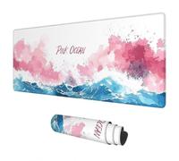 Mouse Mat Large 1200x600 mm Ocean Mouse Pad Simple Desk Mat Large, Waterproof Gaming Mousepad Desk Accessories, Non-Slip Rubber Base Mousemat with Stitched Edges for Gaming Office Gifts for Men K-25