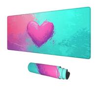 Mouse Mat Large 1200x600 mm Simple Mouse Pad Heart Desk Mat Large, Waterproof Gaming Mousepad Desk Accessories, Non-Slip Rubber Base Mousemat with Stitched Edges for Gaming Office Gifts for Men H-96