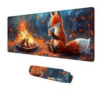 Mouse Mat Large 1500x800 mm Animal Mouse Pad Fox Desk Mat Large, Waterproof Gaming Mousepad Desk Accessories, Non-Slip Rubber Base Mousemat with Stitched Edges for Office Supplies Gifts for Men C-95