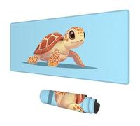 Mouse Mat Large 700x300 mm Simple Mouse Pad Turtle Desk Mat Large, Waterproof Gaming Mousepad Desk Accessories, Non-Slip Rubber Base Mousemat with Stitched Edges for Gaming Office Gifts for Men A-87
