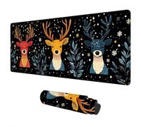 Mouse Mat Large 800x300 mm Cute Mouse Pad Deer Desk Mat Large, Waterproof Gaming Mousepad Desk Accessories, Non-Slip Rubber Base Mousemat with Stitched Edges for Office Supplies Gifts for Men D-32