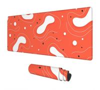 Mouse Mat Large 800x300 mm Orange Mouse Pad Simple Desk Mat Large, Waterproof Gaming Mousepad Desk Accessories, Non-Slip Rubber Base Mousemat with Stitched Edges for Gaming Office Gifts for Men A-11