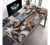 Mouse Mat, Large Gaming Mouse Pad, 100 x 50cm Non-Slip Rubber Base Desk Pad with Water-Resistant Surface, Precision Control Computer Keyboard Mat for Gaming Laptop Starfish Marine Life PjY7633 N-9
