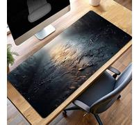 Mouse Mat | Large Gaming Mouse Pad 100 x 50cm | XXL Gaming Mousepad Improved Precision and Speed Rubber Base for Stable Grip on Smooth Surfaces Keyboard Mats (Black Melancholy) PjY9986 U-G