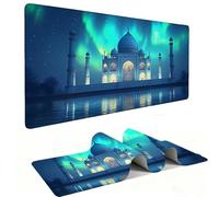 Mouse Mat | Large Gaming Mouse Pad 1000 x 500 x 3mm| XXL Gaming Desk Mat | Improved Precision and Speed | Rubber Base for Stable Grip on Smooth Surfaces | Keyboard Mats| Aurora Taj Mahal v-584