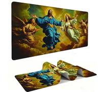 Mouse Mat | Large Gaming Mouse Pad 1000 x 500 x 3mm| XXL Gaming Desk Mat | Improved Precision and Speed | Rubber Base for Stable Grip on Smooth Surfaces | Keyboard Mats| Our Lady of Jesus v-1286