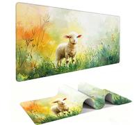 Mouse Mat | Large Gaming Mouse Pad 1000 x 500 x 3mm| XXL Gaming Mousepad | Desk Mat | Improved Precision and Speed | Rubber Base for Stable Grip on Smooth Surfaces | Keyboard Mats| Lamb v-1282
