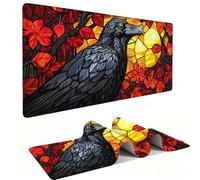 Mouse Mat | Large Gaming Mouse Pad 1000 x 500 x 3mm| XXL Gaming Mousepad | Desk Mat | Improved Precision and Speed | Rubber Base for Stable Grip on Smooth Surfaces | Keyboard Mats| Autumn Crow v-958