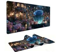 Mouse Mat | Large Gaming Mouse Pad 1000 x 500 x 3mm| XXL Gaming Mousepad | Desk Mat | Improved Precision and Speed | Rubber Base for Stable Grip on Smooth Surfaces | Keyboard Mats| Tea Cup Rose v-109