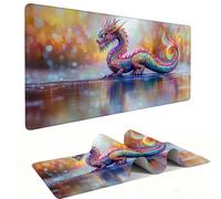 Mouse Mat | Large Gaming Mouse Pad 1000 x 500 x 3mm| XXL Gaming Mousepad | Desk Mat | Improved Precision and Speed | Rubber Base for Stable Grip on Smooth Surfaces | Keyboard Mats| Colorful Dragon v78